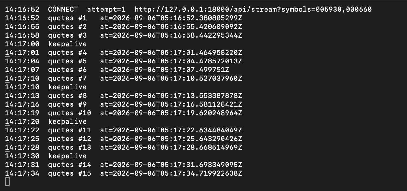 Nginx upstream을 green으로 바꾸는 동안 끊기지 않은 SSE 연결 기록